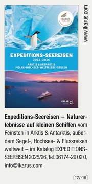 Ikarus Tours – Expeditions-Seereisen – Naturerlebnisse auf kleinen Schiffen