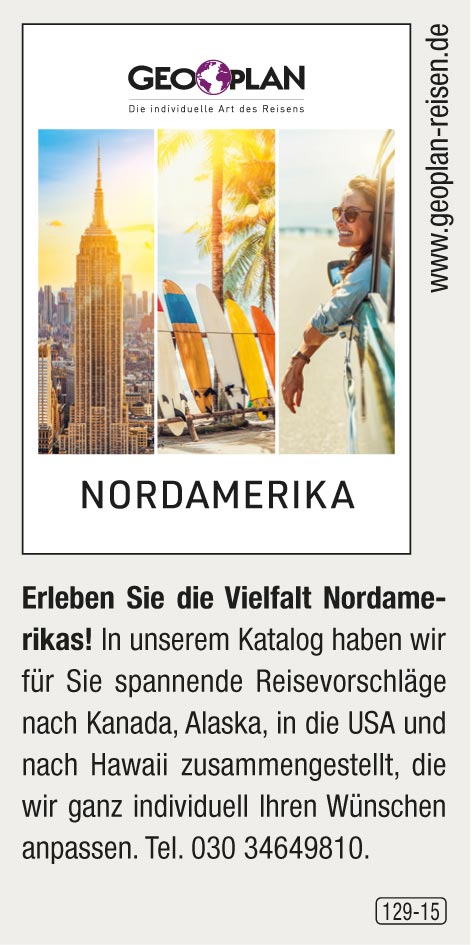 Geoplan Privatreisen nach Nordamerika