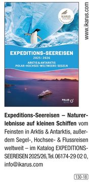 Ikarus Tours – Expeditions-Seereisen – Naturerlebnisse auf kleinen Schiffen