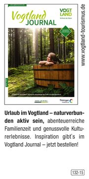 Vogtland Journal – Urlaub im Grünen. Aktivurlaub im Vogtland