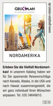 Geoplan Privatreisen nach Nordamerika