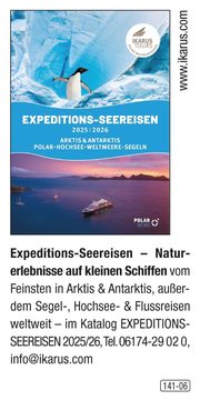 Ikarus Tours – Expeditions-Seereisen – Naturerlebnisse auf kleinen Schiffen