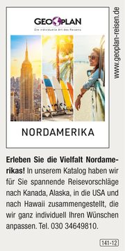 Geoplan Privatreisen nach Nordamerika