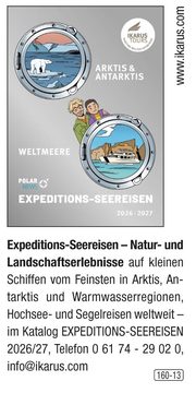 Ikarus Tours – Expeditions-Seereisen – Naturerlebnisse auf kleinen Schiffen